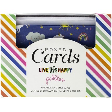 Caja De Juego De Tarjetas Pebbles Live Life Happy 736930