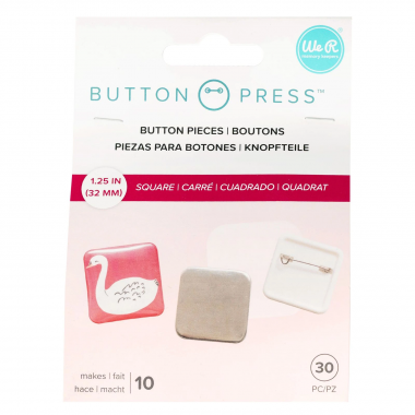 Fotobotones cuadrados Button Press 10 piezas We R Memory Keepers | 661108