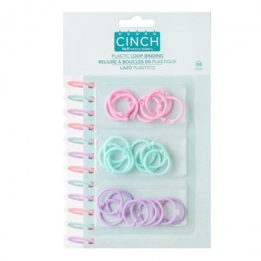 Aros Plastico Para Encuadernar 24pz Rosa, Lila, Azul | 60000609