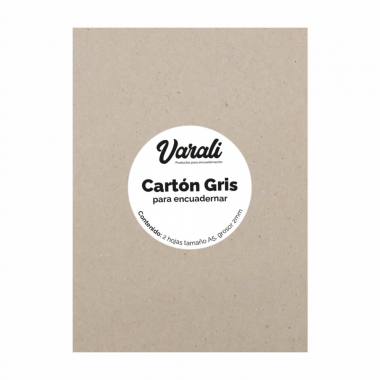 PAQUETE CARTÓN PARA ENCUADERNAR GRIS A5 2MM (100PZ)