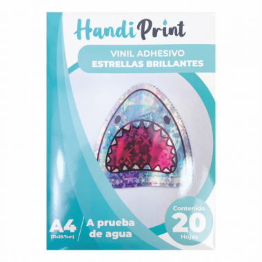 VINIL ADH ESTRELLAS BRILLANTES INKJET A4*20 HANDI PRINT