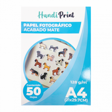 PAPEL FOTOGRÁFICO MATE A4*50 128GSM HANDI PRINT