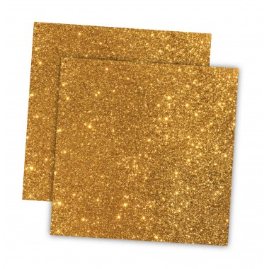 Papel Glitter Oro 12x12 pulg Colorbok 2 piezas