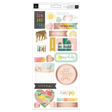 Sticker de Foil Oro Rosa 6´´X12´´ 34pz | 315769