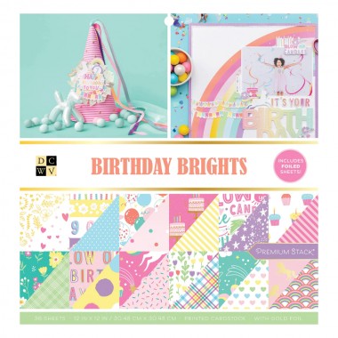 Papel Scrapbook Birthday Brights 36 Pzs | 34011953