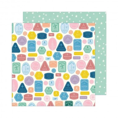 Papel Doble Cara Passport 12x12´´ Maggie Holmes Round Trip | 34013587
