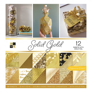 Cartulina Oro Solido Con Foil Oro 12X12´´ PS-005-00562