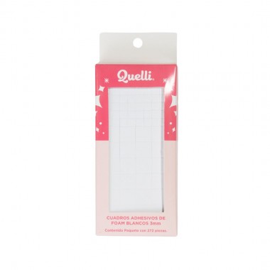 CUADROS ADHESIVOS DE FOAM BLANCOS 3MM QUELLI 272 PZS