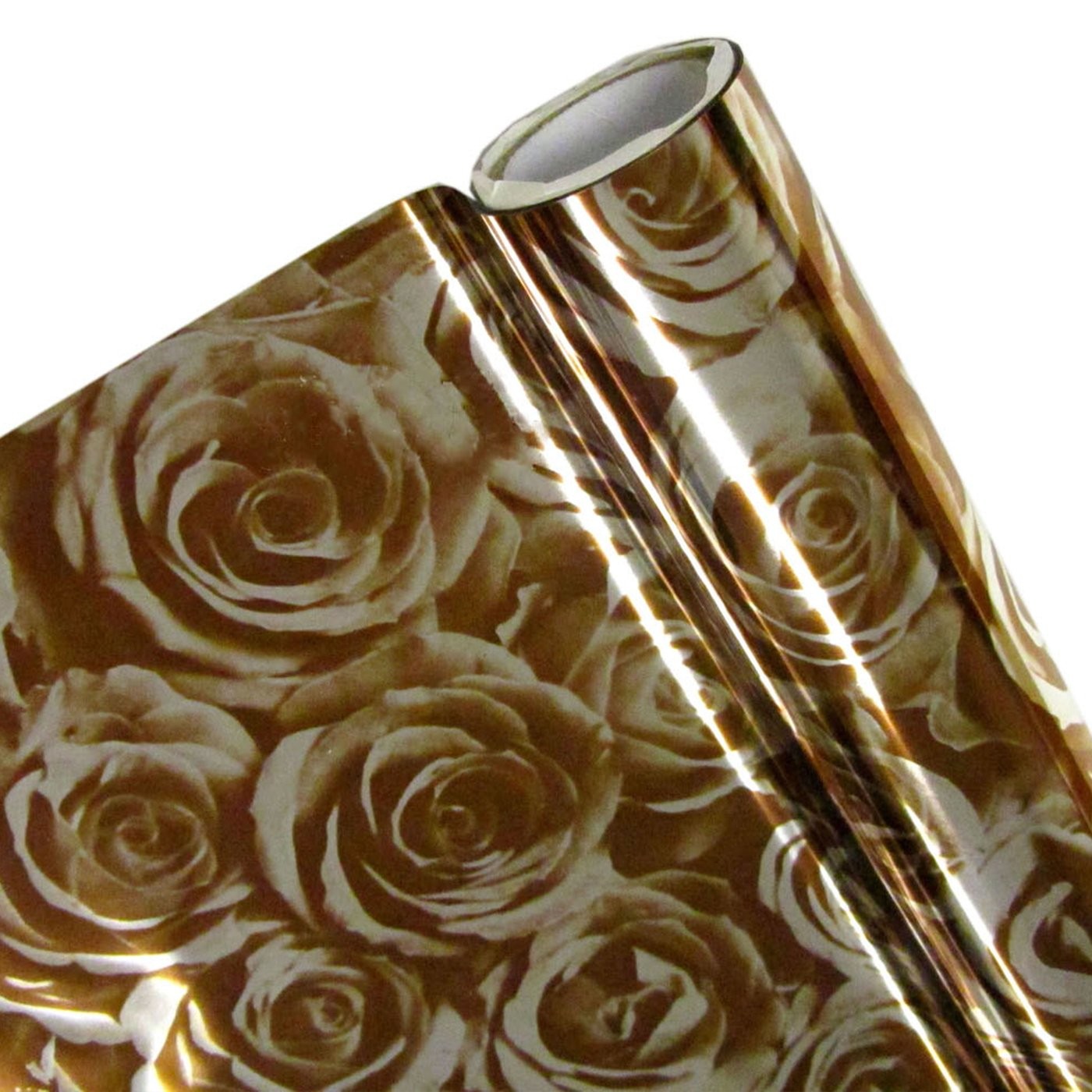 Papel Foil Luminos Holográficos Rosas Café