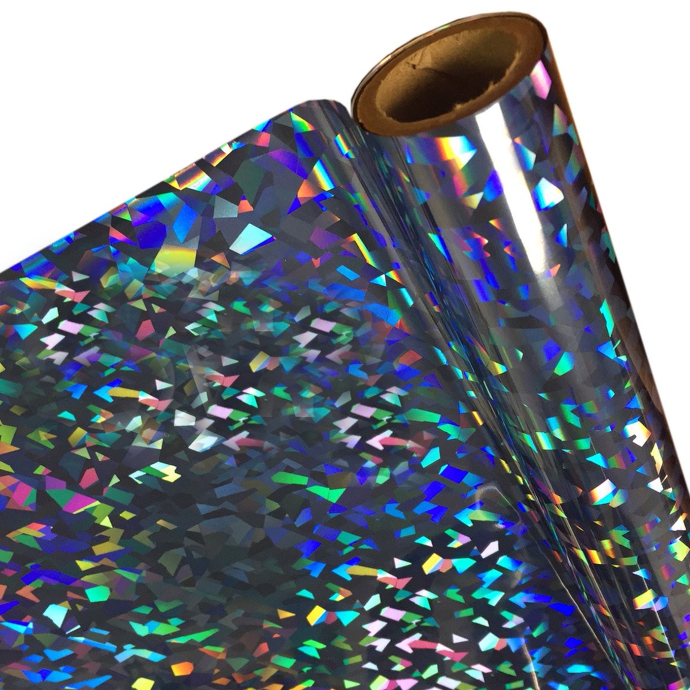 Papel Foil Luminos Holográficos Grietas Azul