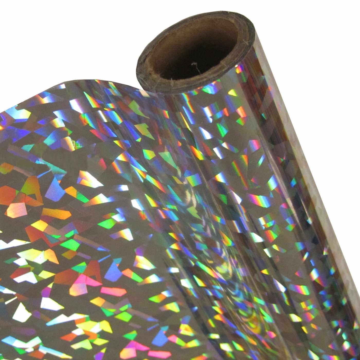 Papel Foil Luminos Holográficos Grietas Plata