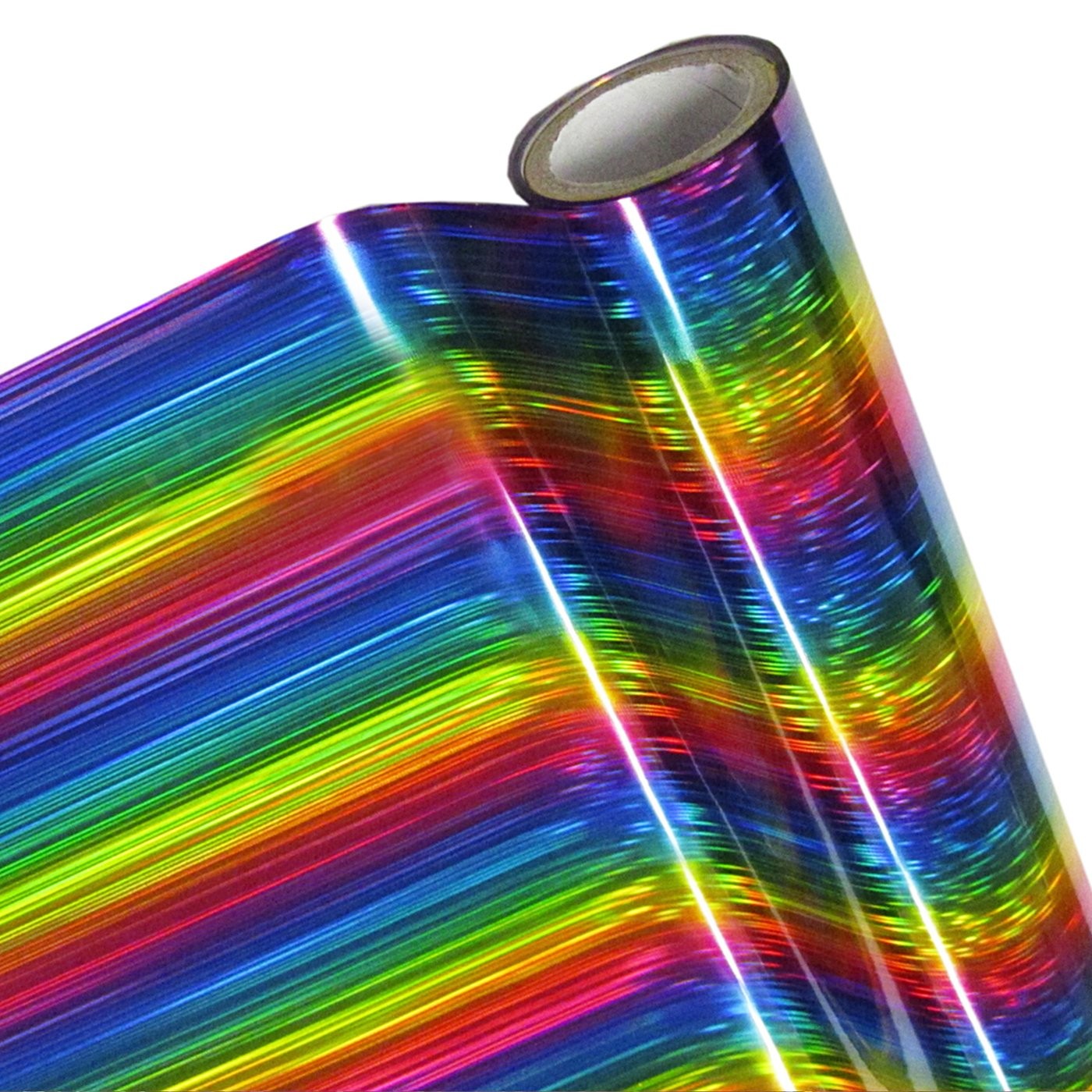 Papel Foil Luminos Holográficos Arcoíris Cepillado