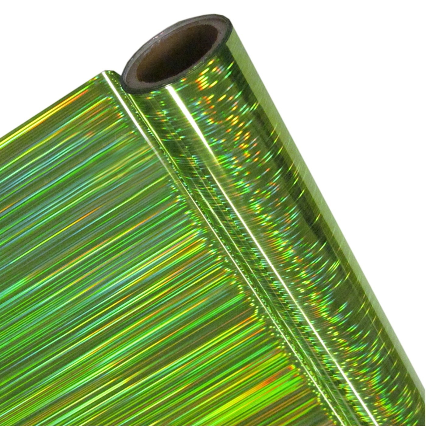 Papel Foil Luminos Holográficos Verde Cepillado
