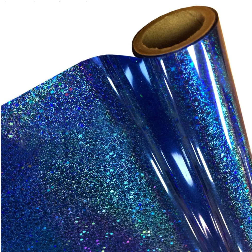 Papel Foil Luminos Holográficos Glitter Azul