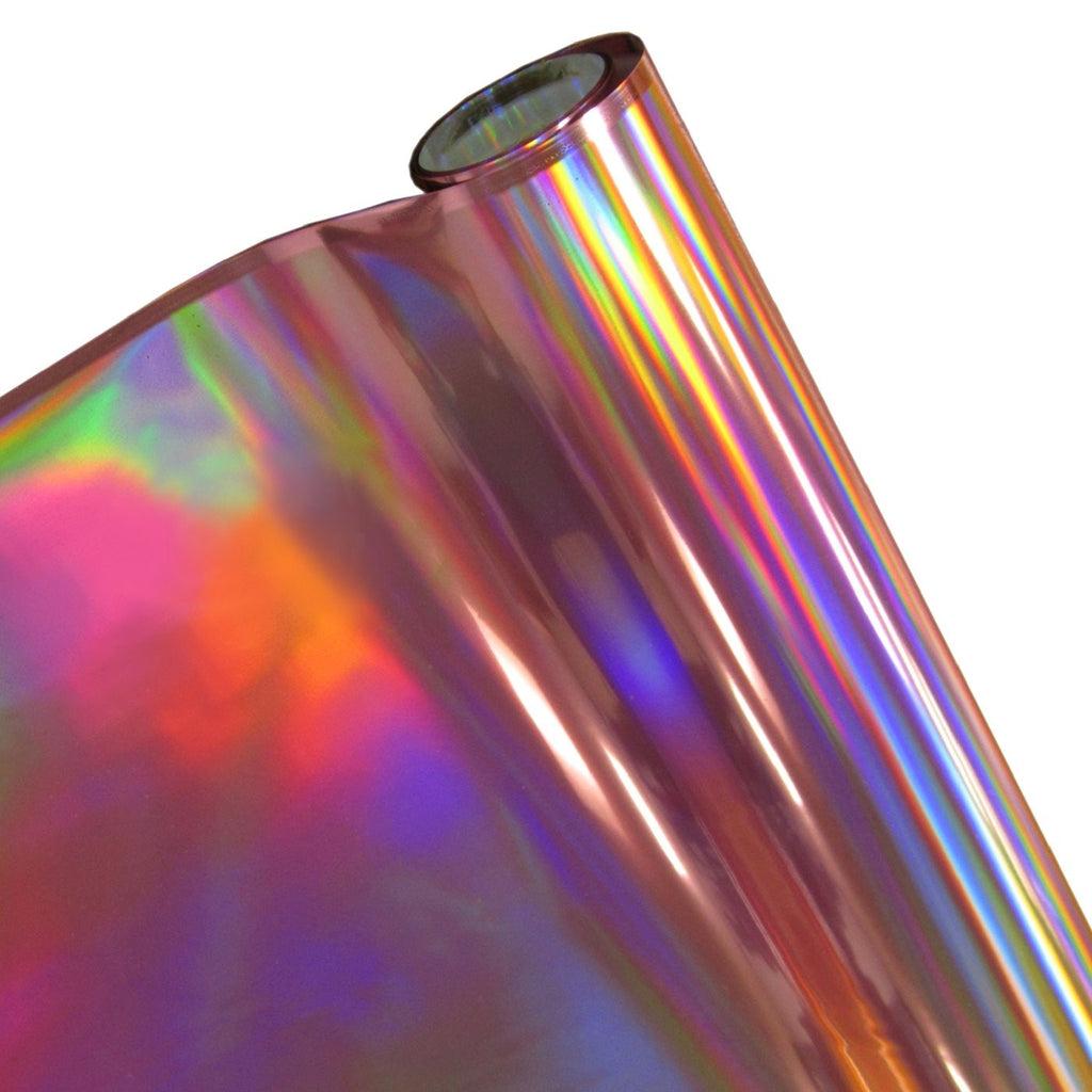 Papel Foil Luminos Holográficos Rainbow Rosa