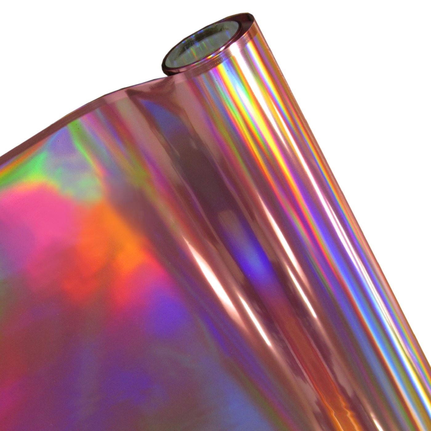 Papel Foil Luminos Holográficos Rainbow Rosa
