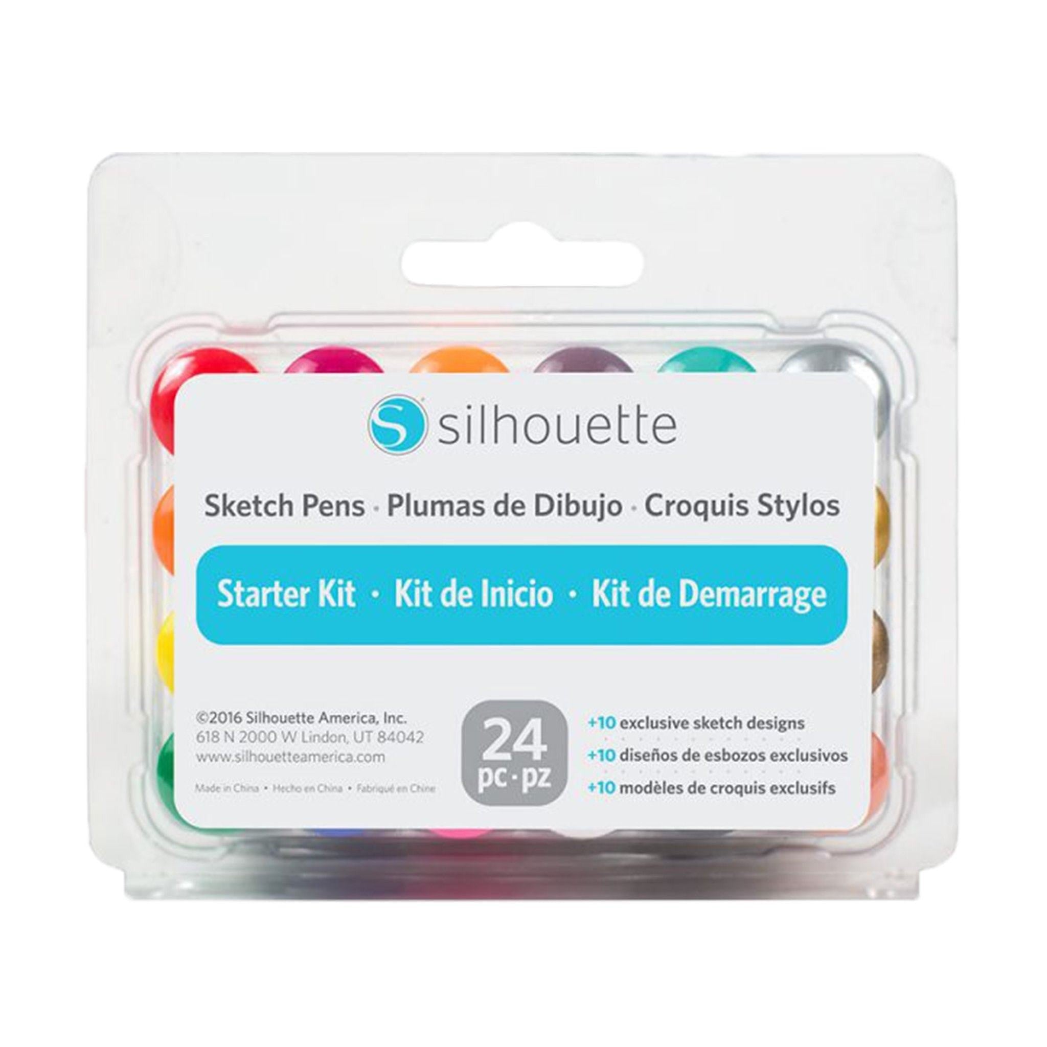Kit de 24 Plumillas para Plotter Silhouette (Colores: Regular, Neón, Metálico, Glitter)