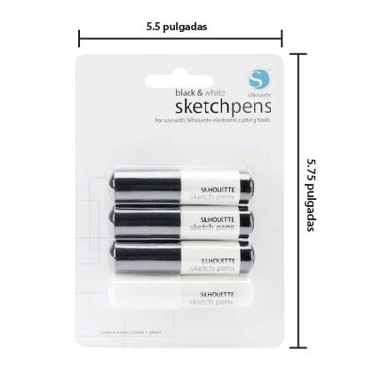 Kit de Plumas Negras y Blancas para Plotter Silhouette