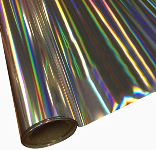 Papel Foil Luminos Holográficos Pilares Plata Tornasol