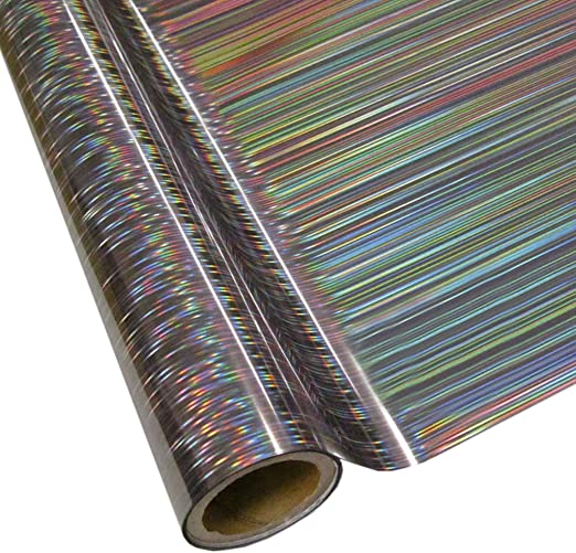 Papel Foil Luminos Holográficos Plomo Cepillado