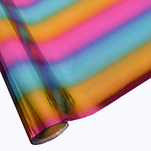 Papel Foil Luminos Holográficos Arcoíris Pastel