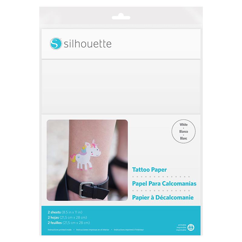 Papel para Tatuajes Imprimible Silhouette Blanco