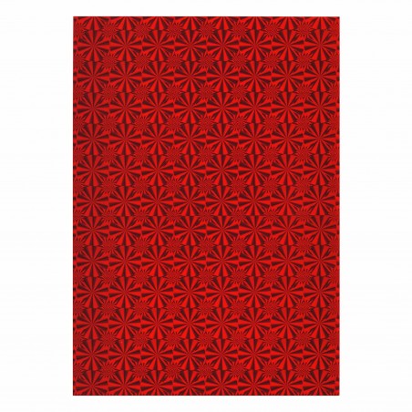 Paquete cartulina holográfica rojo destellos 195gr 21x29.7 cm C/10 hojas