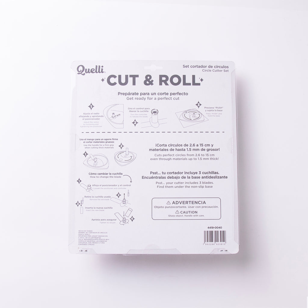 SET CORTADOR DE CÍRCULOS QUELLI 5 PIEZAS