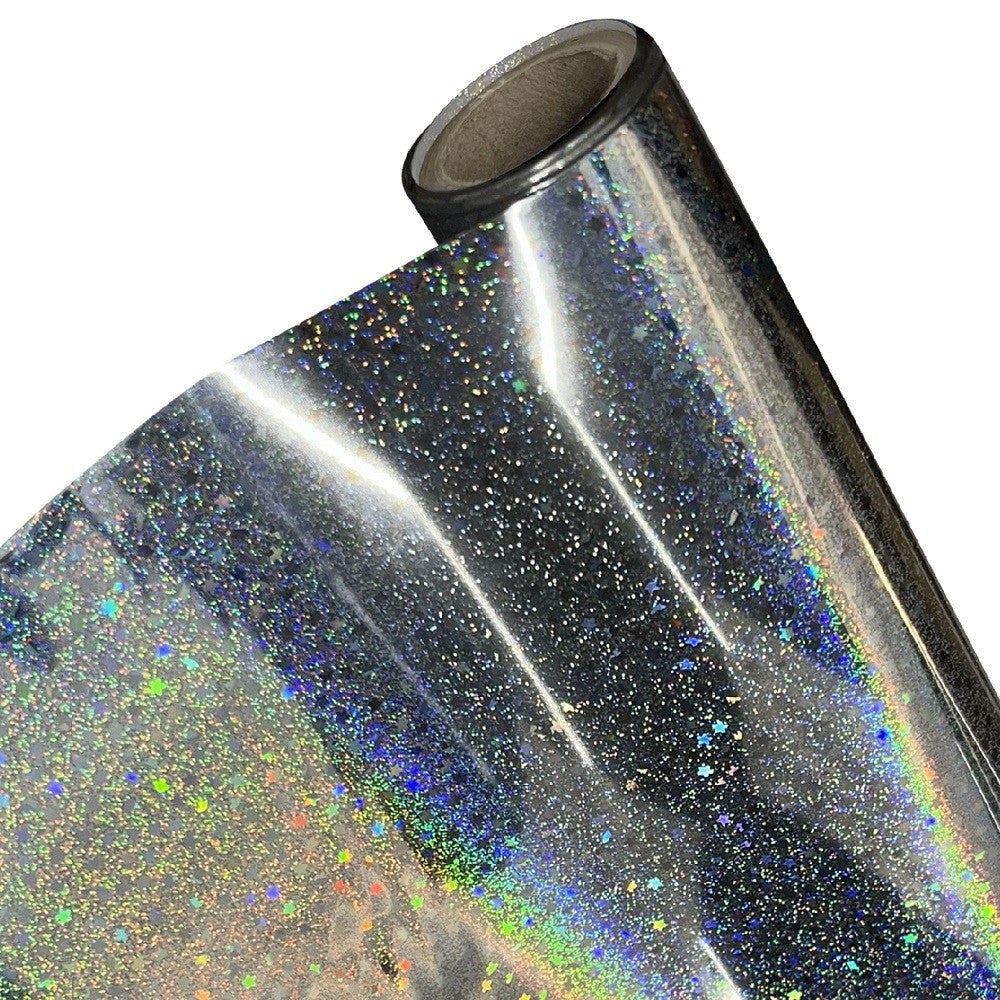 Papel Foil Luminos Holográficos Glitter Plata