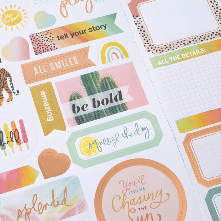 Sticker de Foil Oro Rosa 6´´X12´´ 34pz | 315769