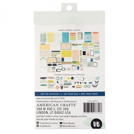 Pack Vicki Boutin Piezas De Papel Y Stickers Washi 200pz | 34013951