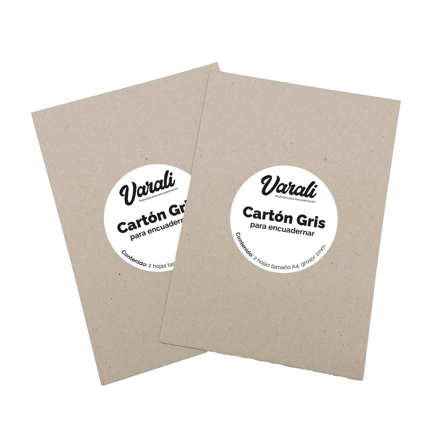Cartón Gris Para Encuadernar 2pz 2mm Corte A4 Varali | 000623