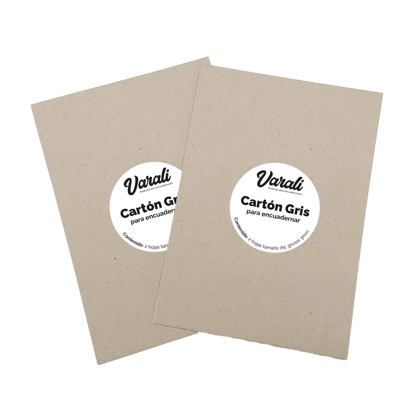 Cartón Gris Para Encuadernar 2pz 3mm Corte A5 Varali | 000625