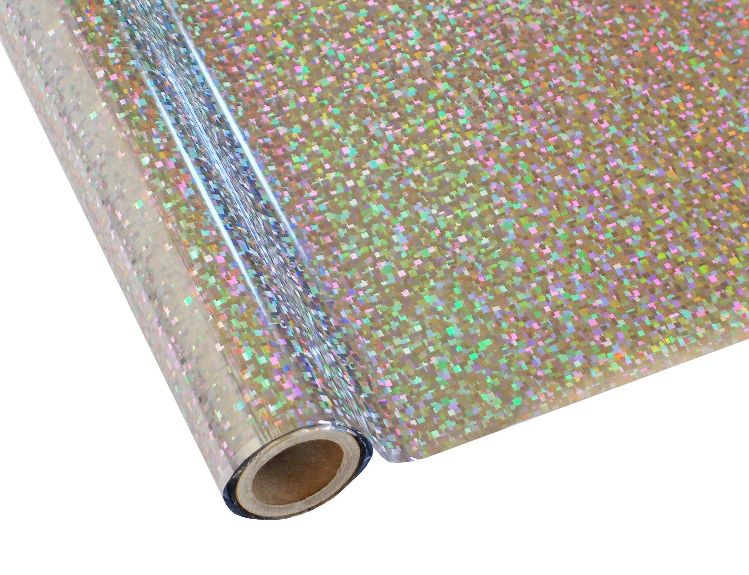 Papel Foil Luminos Holográficos Cubo Plata
