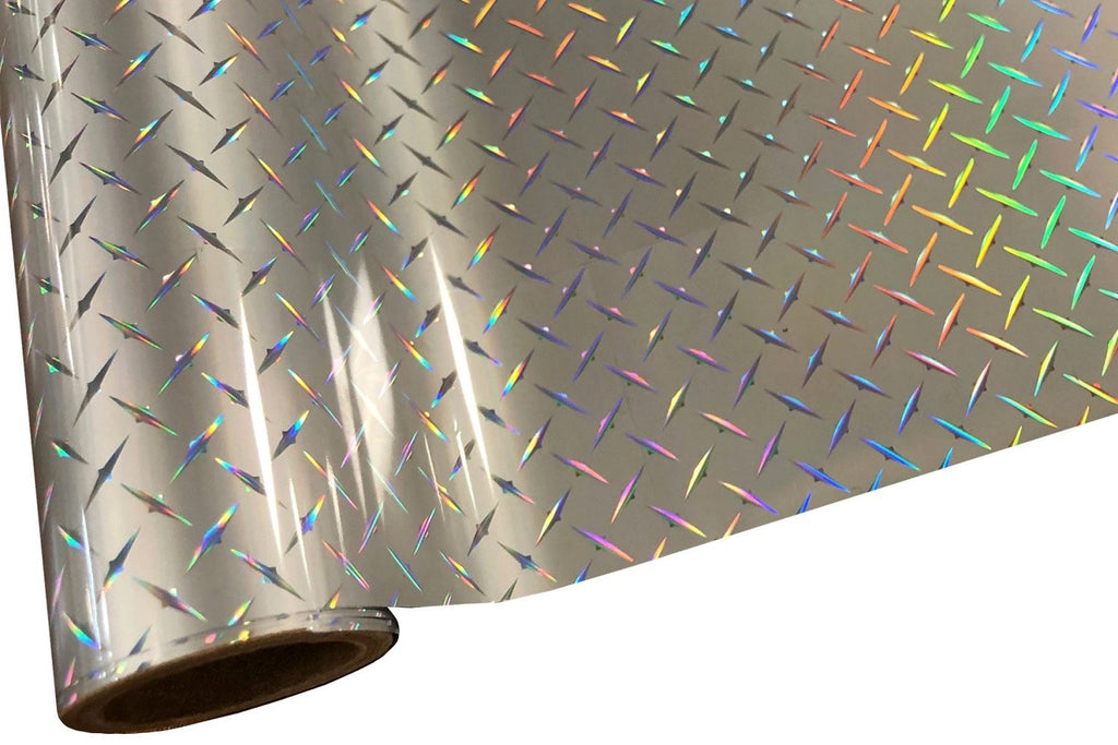 Papel Foil Luminos Holográficos Diamante Plata