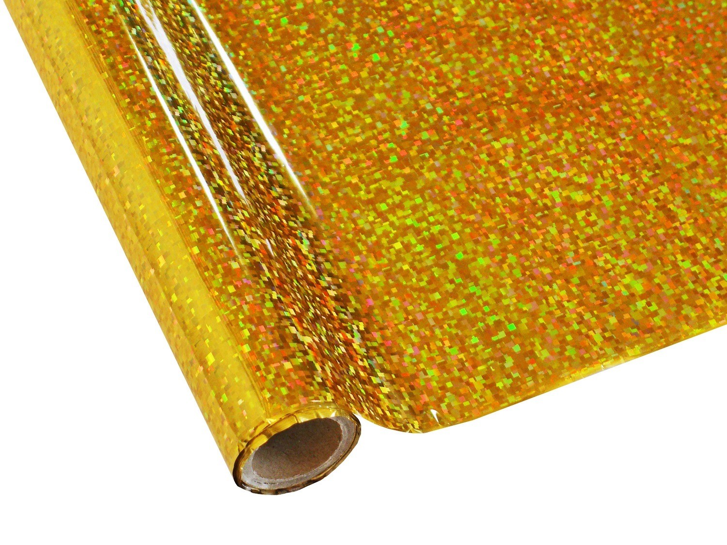 Papel Foil Luminos Holográficos Cubo Oro