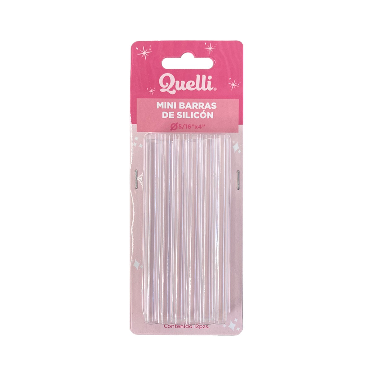 Mini Barras De Silicón Transparente Quelli 12pz