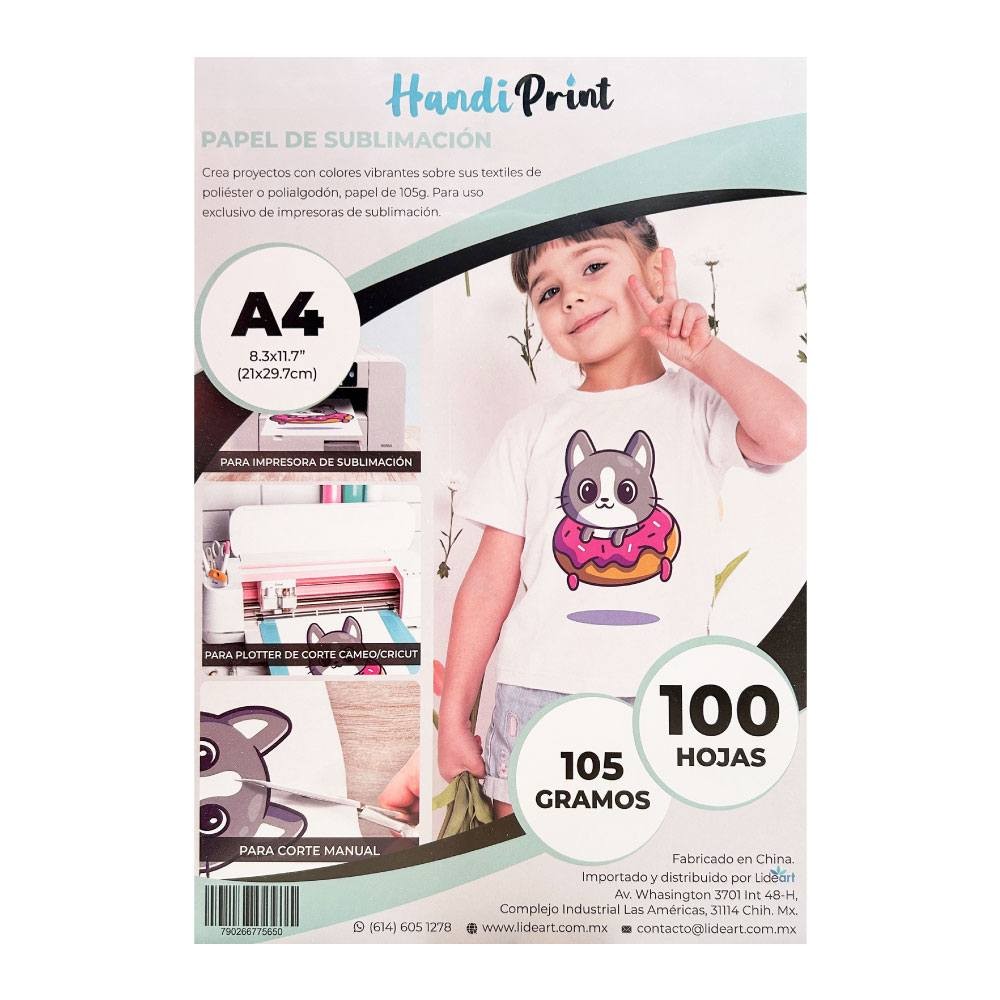 Papel Para Sublimación 105gr A4*100 Handi Print
