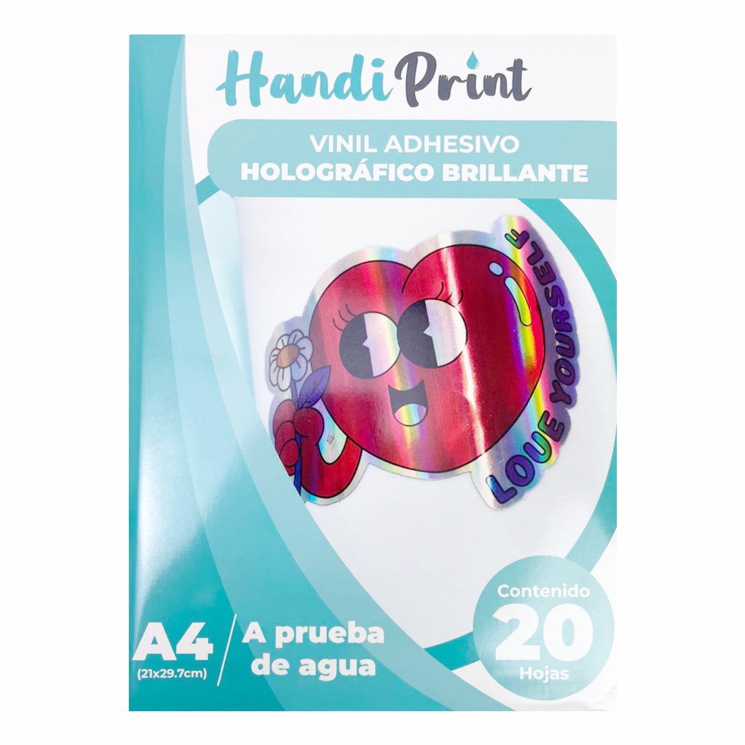 Vinil Adh Holográfico Brillante Inkjet A4*20 Handi Print