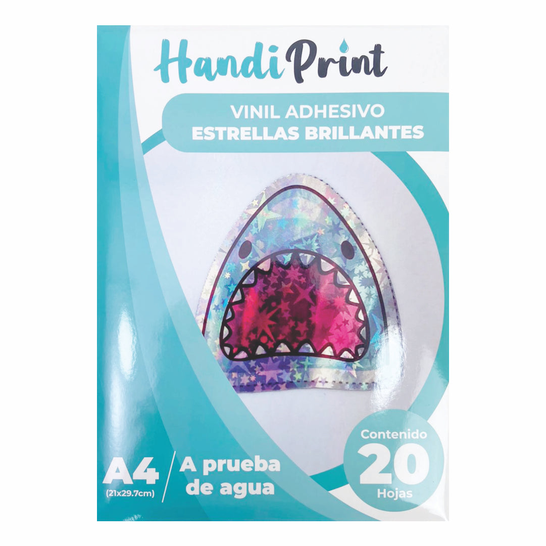 Vinil Adh Estrellas Brillantes Inkjet A4*20 Handi Print