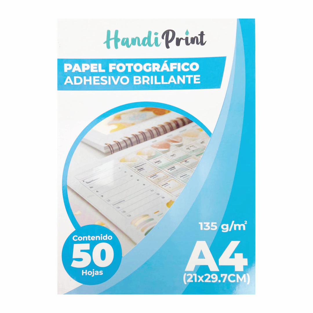 Papel Fotográfico Adh Brillante A4*50 135gr Handi Print