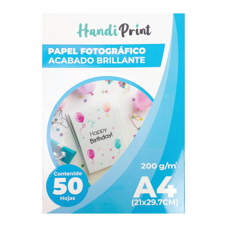 Papel Fotográfico Brillante A4*50 200gr Handi Print