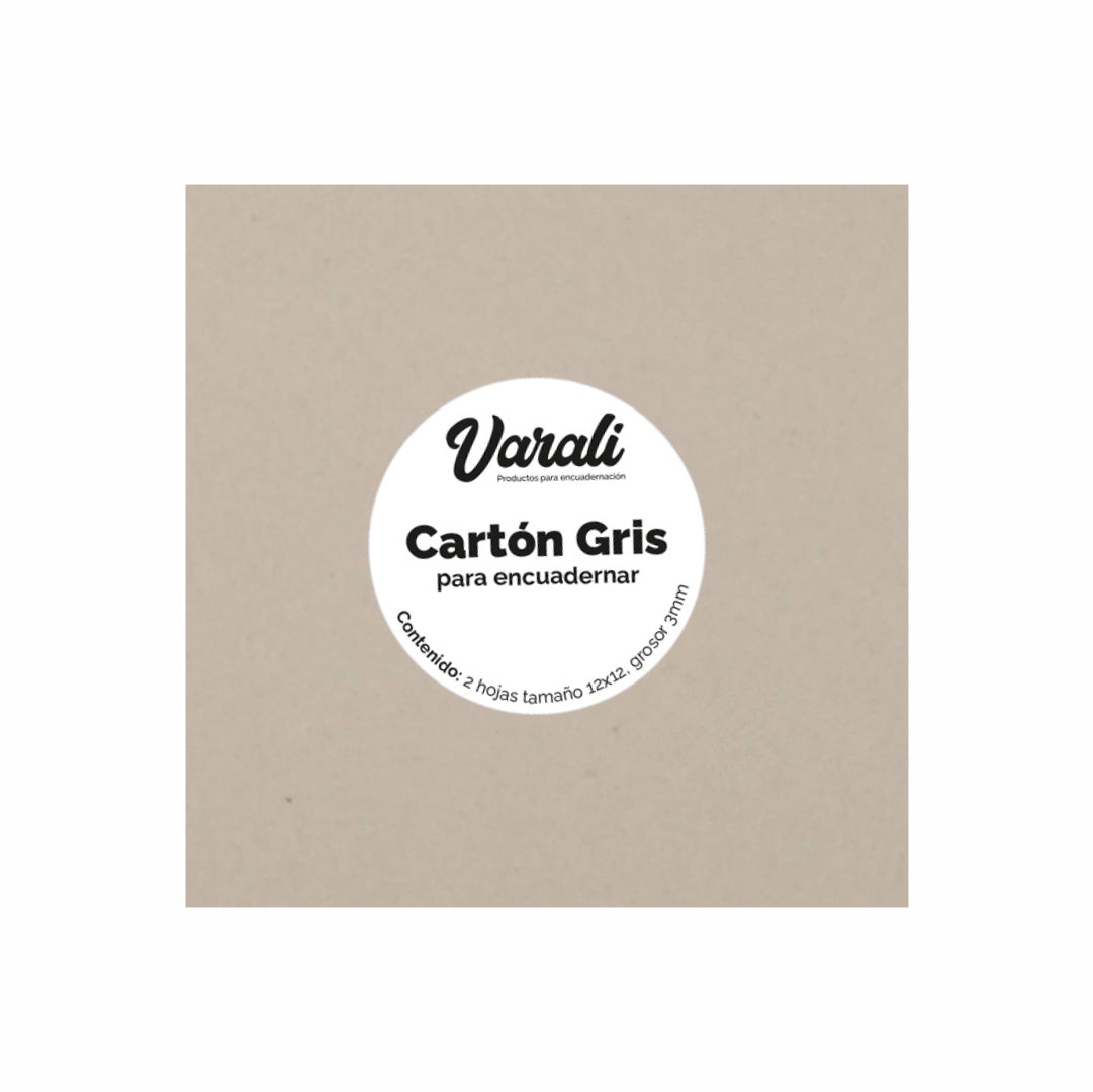 Paquete Cartón Para Encuadernar Gris 12X12´´ 3mm (50pz)