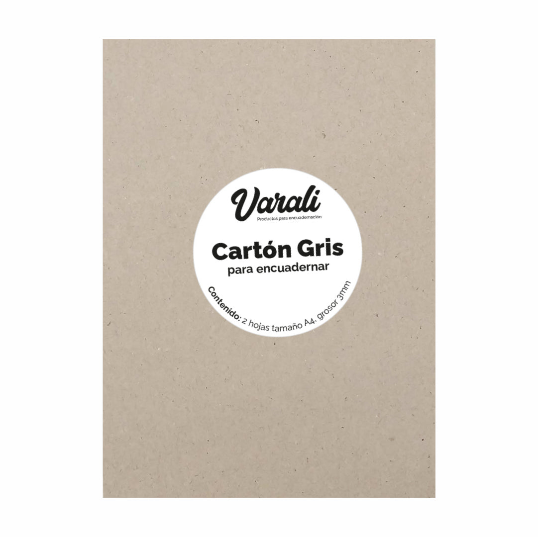 Paquete Cartón Para Encuadernar Gris A4 3mm (50PZ)