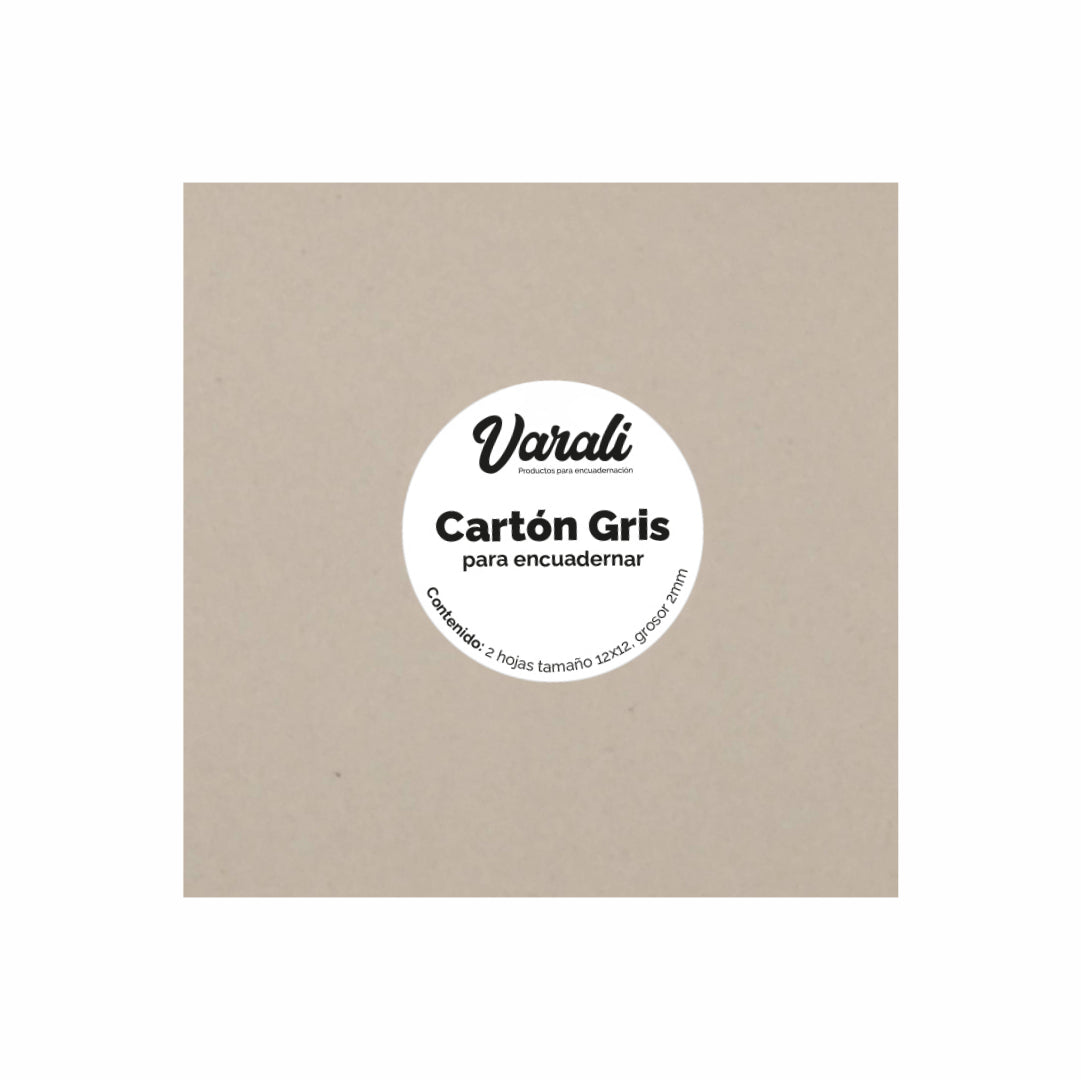 Paquete Cartón Para Encuadernar Gris 12x12´´ 2mm (50pz)