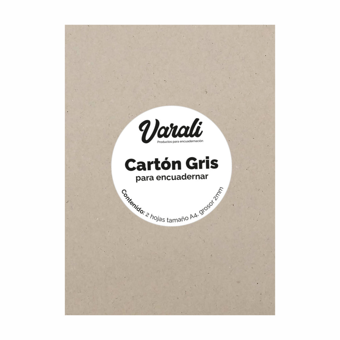 Paquete Cartón Para Encuadernar Gris A4 2mm (100 Pz)