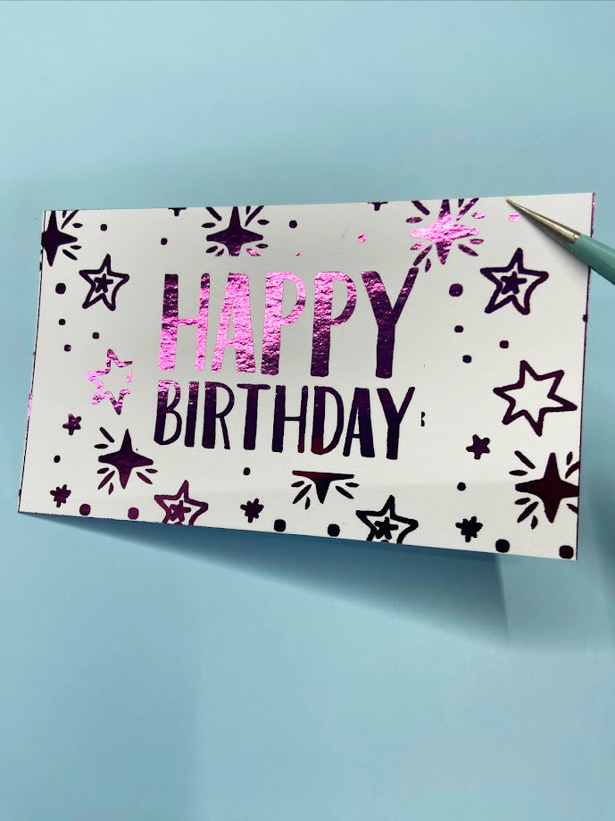 Papel Foil Luminos Holográficos Violeta