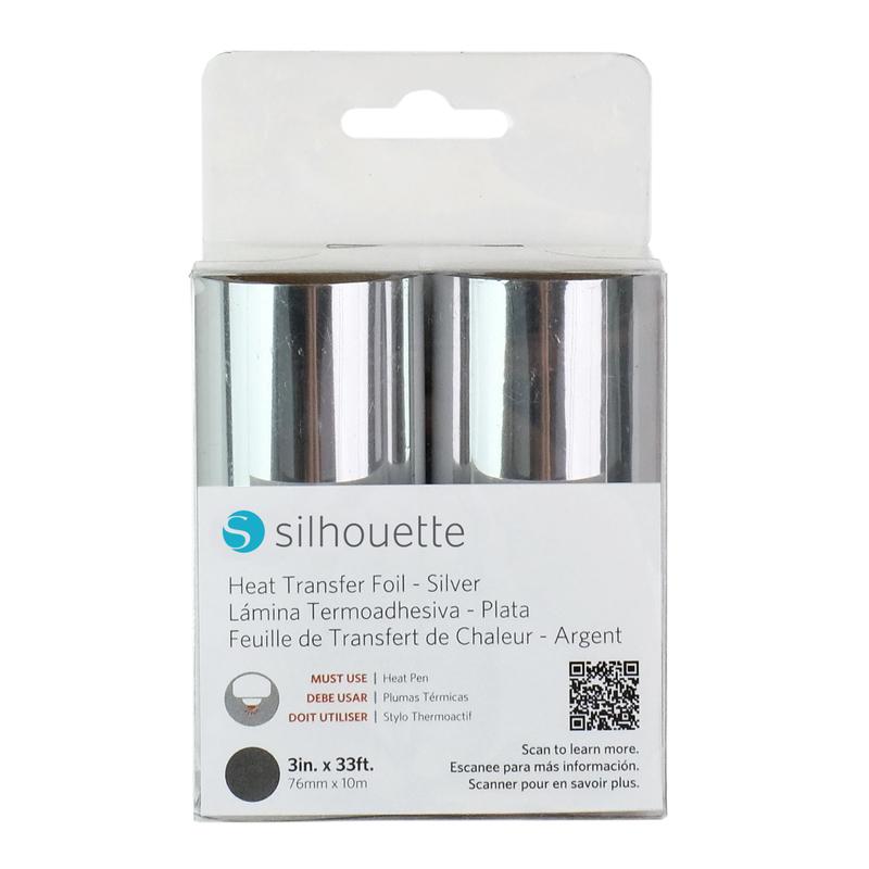 Set De Papel Foil 2 Rollos Plata 3 Pulg X 33 Pies Silhouette | FOIL-TRANS