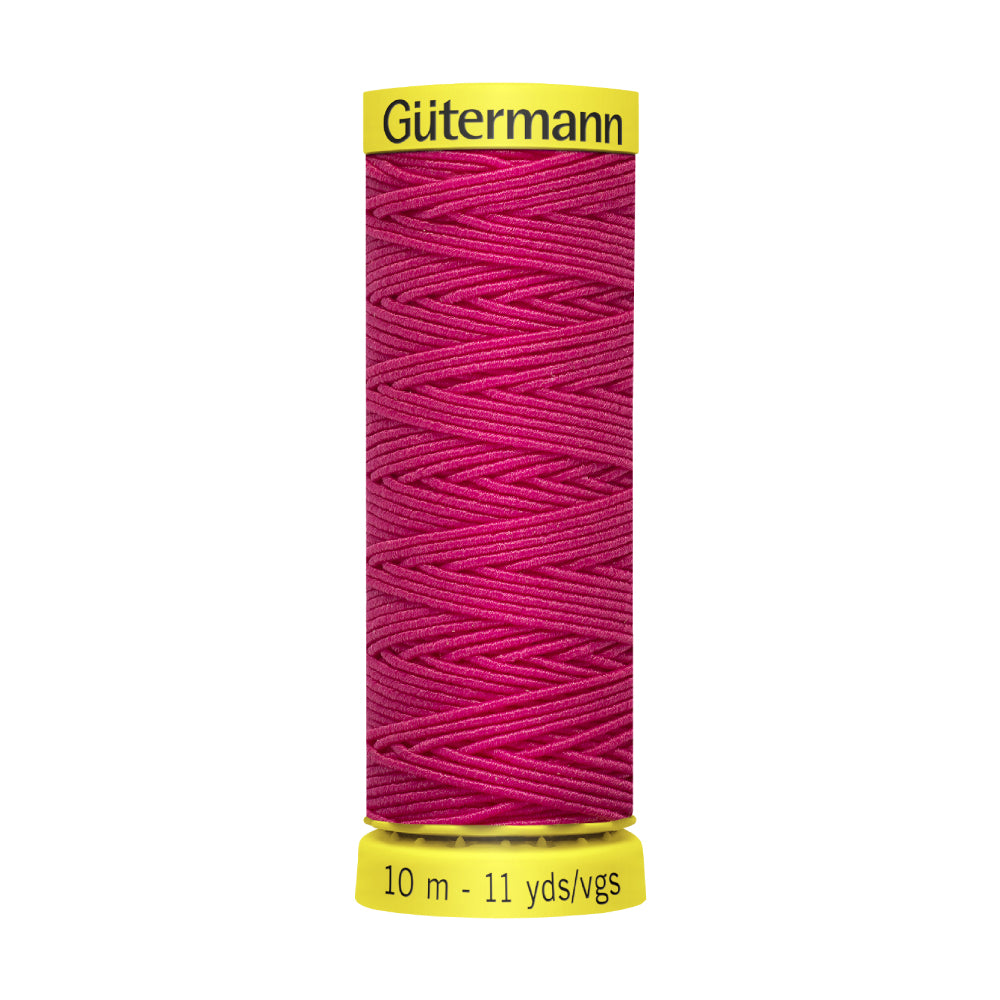 Hilo Gütermann Rosa Fiusha elásticos para fruncidos y costuras elásticas de 10m caja con 5 carretes