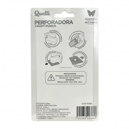Perforadora Papel y Foamy Mariposa 2" Quelli
